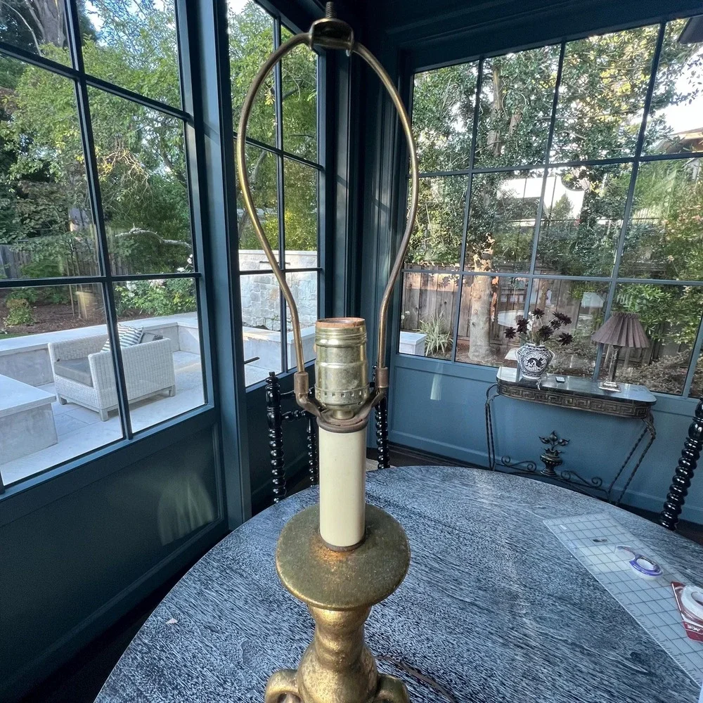 Gilded vintage table lamp